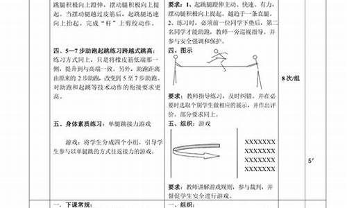 田径体育课教案_田径体育课教案中学