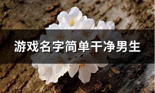 三字游戏名字简单干净_三字游戏名字简单干净女生